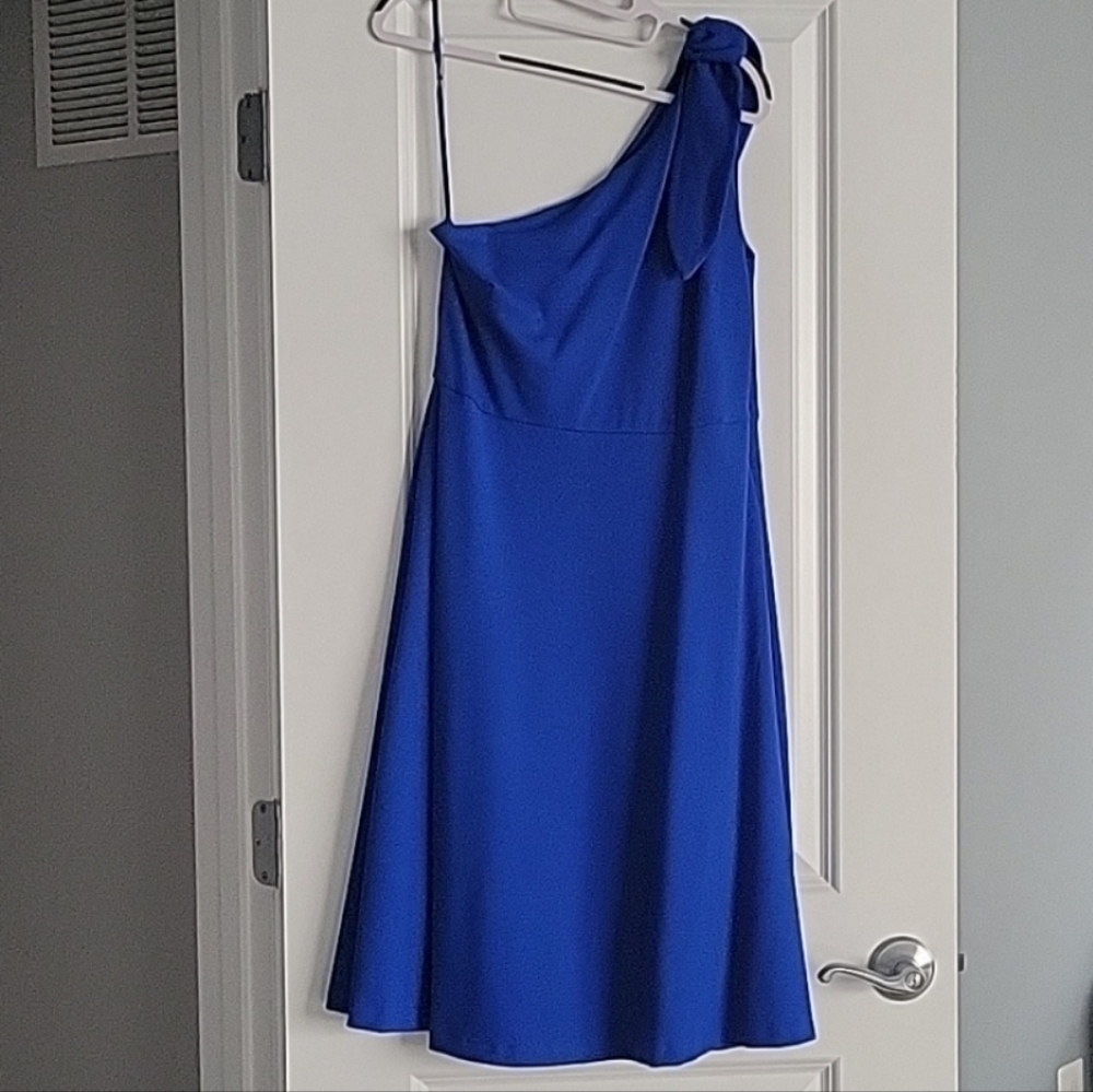 One-Shoulder Fit-and-Flare Dress